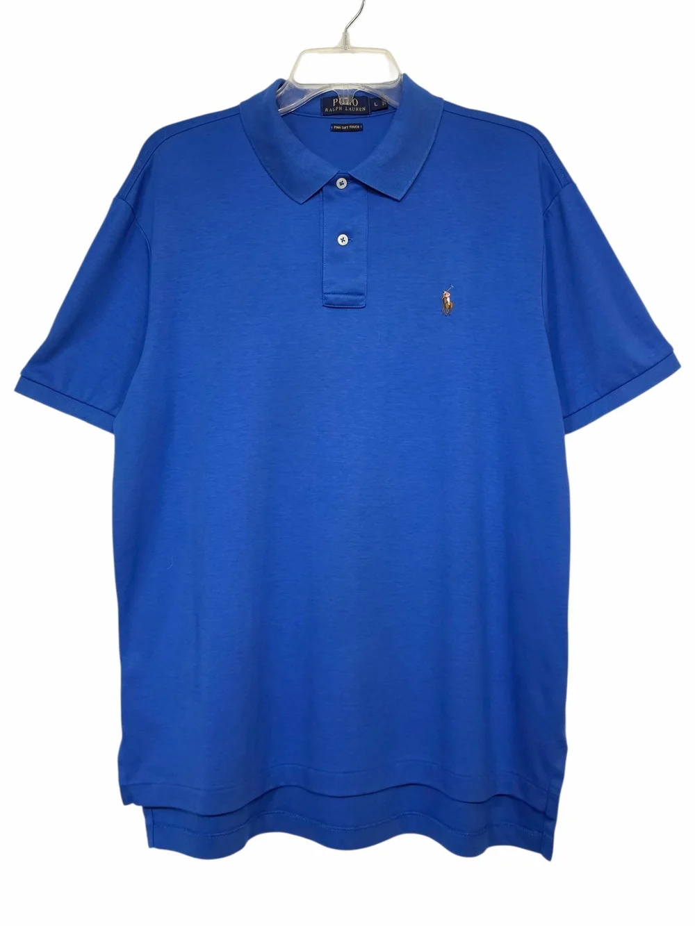 Polo Ralph Lauren Pima Soft Touch Blue Polo Shirt Multicolor Flesh Pony Large